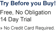 try before you buy - free obligation 14 day trial, no credit card needed!